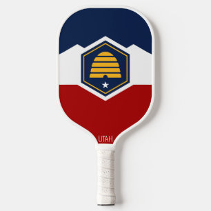 Raquette De Pickleball Drapeau de l'Utah (Drapeau de ruche)