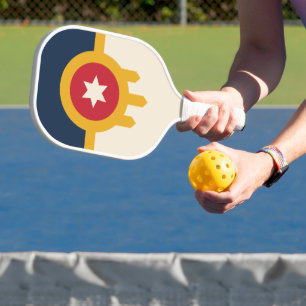 Raquette De Pickleball Drapeau de Tulsa, Oklahoma