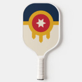 Raquette De Pickleball Drapeau de Tulsa, Oklahoma (Verso)