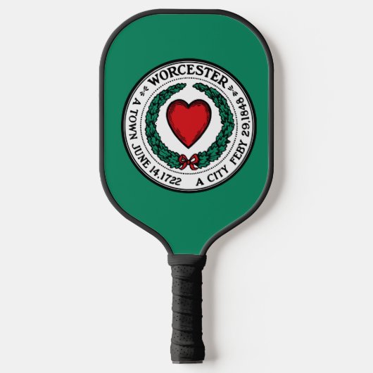 Raquette De Pickleball Drapeau de Worcester, Massachusetts (Recto)