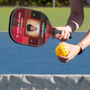 Raquette De Pickleball Drapeau des îles Vierges américaines St Thomas Mad