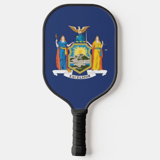 Raquette De Pickleball Drapeau d'État de New York, États-Unis (Verso)