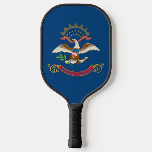 Raquette De Pickleball Drapeau d'État du Dakota du Nord, États-Unis (Verso)