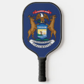 Raquette De Pickleball Drapeau d'État du Michigan, États-Unis (Recto)