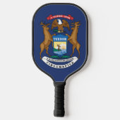 Raquette De Pickleball Drapeau d'État du Michigan, États-Unis (Verso)