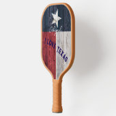 Raquette De Pickleball Drapeau d'état du Texas style rustique personnalis (Gauche)