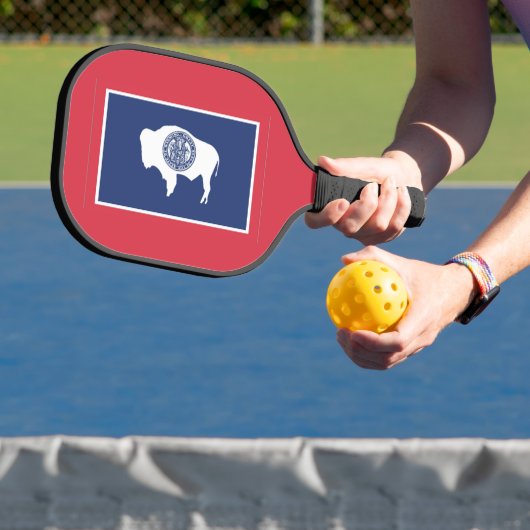 Raquette De Pickleball Drapeau d'Etat du Wyoming, États-Unis (Insitu)