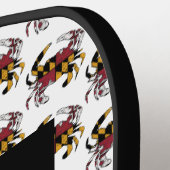 Raquette De Pickleball Drapeau du Maryland Swag Crabe bleu (Détail gauche)
