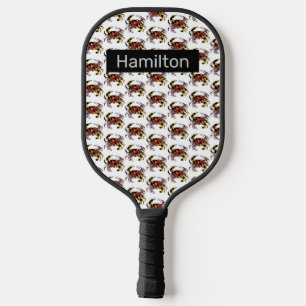 Raquette De Pickleball Drapeau du Maryland Swag Crabe bleu