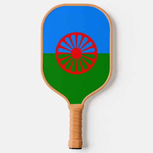 Raquette De Pickleball Drapeau du peuple rom (Verso)
