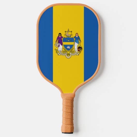 Raquette De Pickleball Drapeau/ Emblème de Philadelphie, PA (Verso)