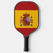 Raquette De Pickleball drapeau espagnol avec votre nom (Verso)