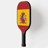 Raquette De Pickleball drapeau espagnol avec votre nom (Gauche)
