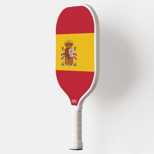 Raquette De Pickleball Drapeau espagnol Monogramme personnalisé (Gauche)