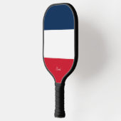 Raquette De Pickleball Drapeau France avec votre nom (Gauche)