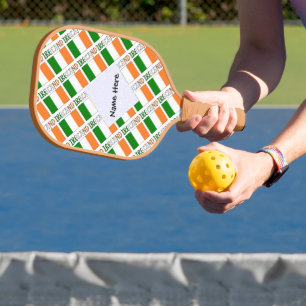 Raquette De Pickleball Drapeau irlandais avec votre nom