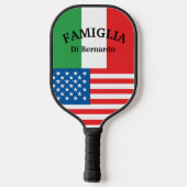 Raquette De Pickleball Drapeau italien Américain (Verso)