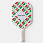Raquette De Pickleball Drapeau italien avec votre nom (Recto)