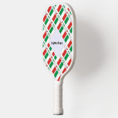 Raquette De Pickleball Drapeau italien avec votre nom (Gauche)