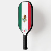 Raquette De Pickleball Drapeau mexicain avec monogramme personnalisé (Gauche)