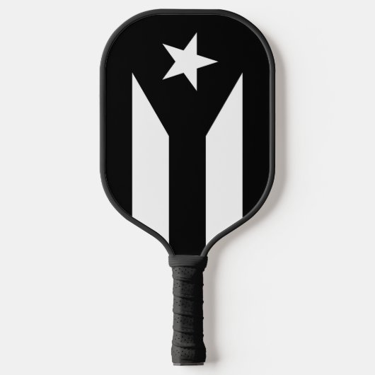Raquette De Pickleball Drapeau noir de Porto Rico (Recto)
