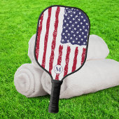 Raquette De Pickleball Drapeau rustique américain