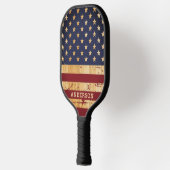 Raquette De Pickleball Drapeau Rustique Américain Personnalisé USA Patrio (Gauche)