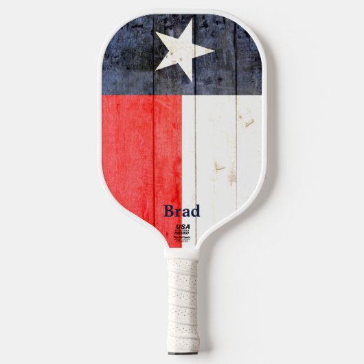 Raquette De Pickleball Drapeau rustique Texas Personnalisé Pickleball Pad (Recto)