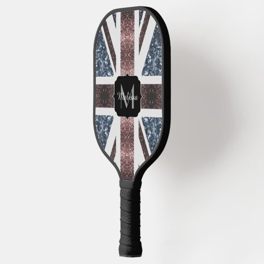 Raquette De Pickleball Drapeau Rustique UK rouge bleu étincelants parties (Gauche)