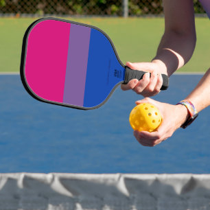 Raquette De Pickleball Drapeau SlipperyJoe's Bisexual Pride lavande-rose