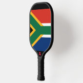 Raquette De Pickleball Drapeau sud-africain avec initiales (Gauche)