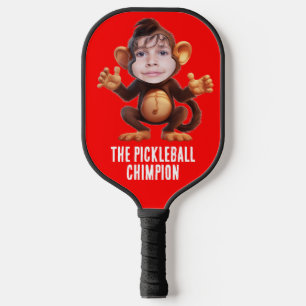 Raquette De Pickleball Drôle AJOUTEZ VOTRE Champion de jeu de visage Sing