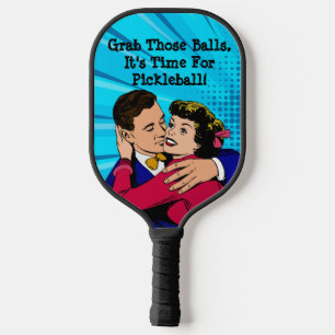 Raquette De Pickleball Drôle Attraper Ces Balls Cool Pun Comic