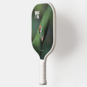 Raquette De Pickleball Drôle Curieux Guinée Turaco Oiseau Vert (Gauche)