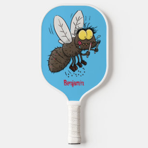 Raquette De Pickleball Drôle dessin animé d'insecte de la mouche à cheval