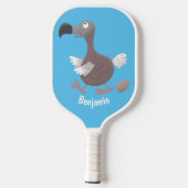 Raquette De Pickleball Drôle dessin animé d'oiseau de dodo (Verso)