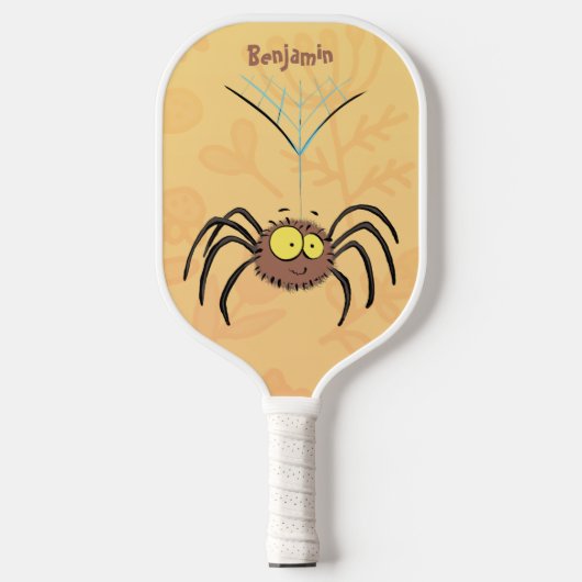 Raquette De Pickleball Drôle mignon dessin animé d'araignée moelleuse (Recto)