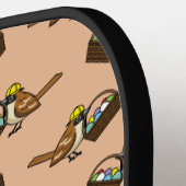 Raquette De Pickleball Drôle mignon oiseau avec Motif de panier d'oeufs c (Détail gauche)
