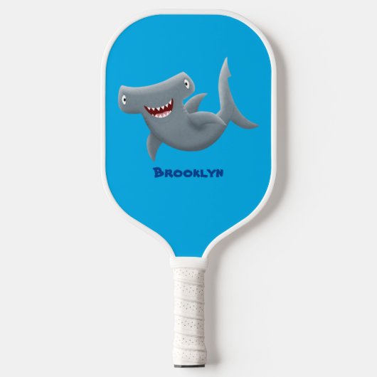 Raquette De Pickleball Drôle mignon requin marteau dessin animé (Recto)