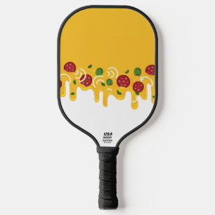 Raquette De Pickleball Drôle Pizza au Fromage Rétro Coulant Keto Party