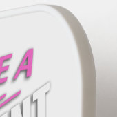 Raquette De Pickleball Drôle Retraite Florale Rose pour elle (Détail gauche)