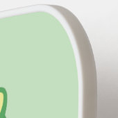 Raquette De Pickleball Drôle serpent vert avec caricature maraca (Détail gauche)