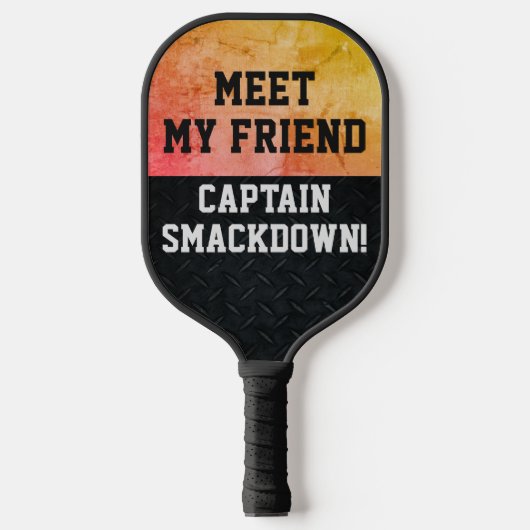 Raquette De Pickleball Drôle Smack Talk Smackdown Capitaine Citation (Recto)