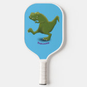 Raquette De Pickleball Drôle T rex dinosaure dessin animé humour (Verso)