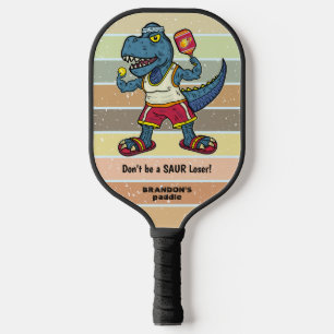 Raquette De Pickleball Drôle Tyrannosaurus Rex Retro Saur Loser Custom