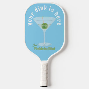Raquette De Pickleball Drôle Votre Dink est ici Pickle Martini - Bleu