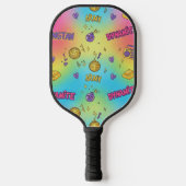 Raquette De Pickleball Dynamite Pop Art Rainbow Pattern (Recto)