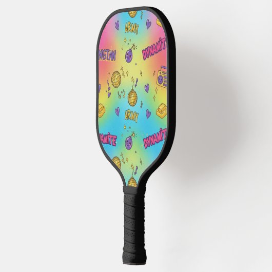 Raquette De Pickleball Dynamite Pop Art Rainbow Pattern (Gauche)