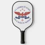 Raquette De Pickleball Eagle's Wings Scripture Exodus 19:4 Red/Blue (Recto)