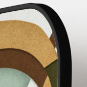 Raquette De Pickleball Earth-Toned Geometric Harmony Mid-Century (Détail gauche)